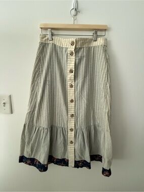 Madewell x The Denim Project Patchwork Midi Skirt